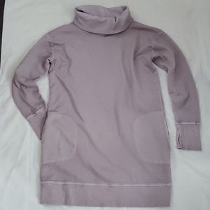 Athleta Sweatshirt Pullover Shirt Dress Mauve XL